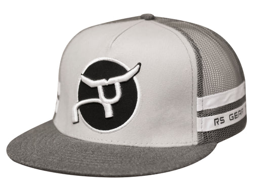 RS Classic Trucker Gray with Round Patch Snapback