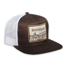 Load image into Gallery viewer, RopeSmart Cowboy Punching Patch Brown Trucker Cap