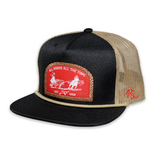 Load image into Gallery viewer, RopeSmart Red All Rodeo All The Time Patch Black Trucker Cap
