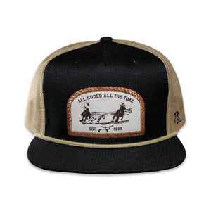 RopeSmart Tan All Rodeo All The Time Patch Black Trucker Cap