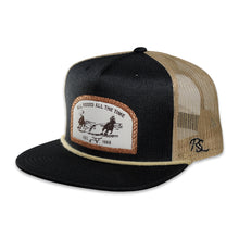 Load image into Gallery viewer, RopeSmart Tan All Rodeo All The Time Patch Black Trucker Cap