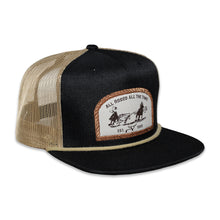 Load image into Gallery viewer, RopeSmart Tan All Rodeo All The Time Patch Black Trucker Cap