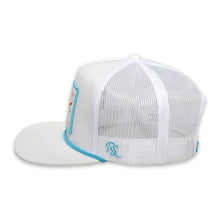 Load image into Gallery viewer, RopeSmart Teal Death Valley Patch White Trucker Cap