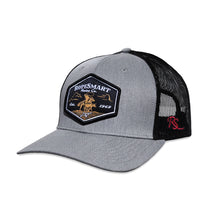 Load image into Gallery viewer, RopeSmart Black Wranglin Patch – Gray and Black Trucker Cap