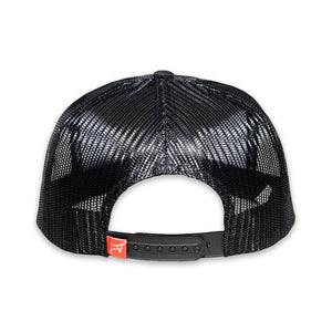 RopeSmart Red Cow Puncher Patch Black Trucker Cap