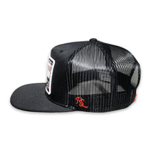 Load image into Gallery viewer, RopeSmart Red Cow Puncher Patch Black Trucker Cap