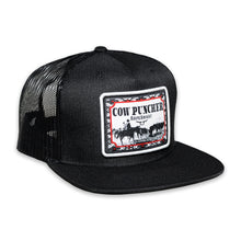 Load image into Gallery viewer, RopeSmart Red Cow Puncher Patch Black Trucker Cap