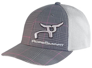 RS Gray Silver Plaid Mesh Snapback