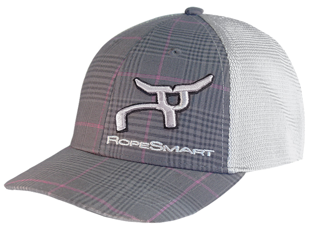 RS Gray Silver Plaid Mesh Snapback