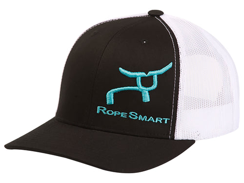 RS Retro Trucker Black & White Mesh Teal Steer
