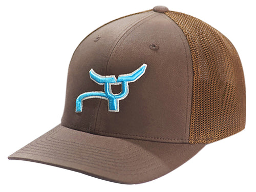 RS Brown Retro Trucker with Teal RopeSmart Steer